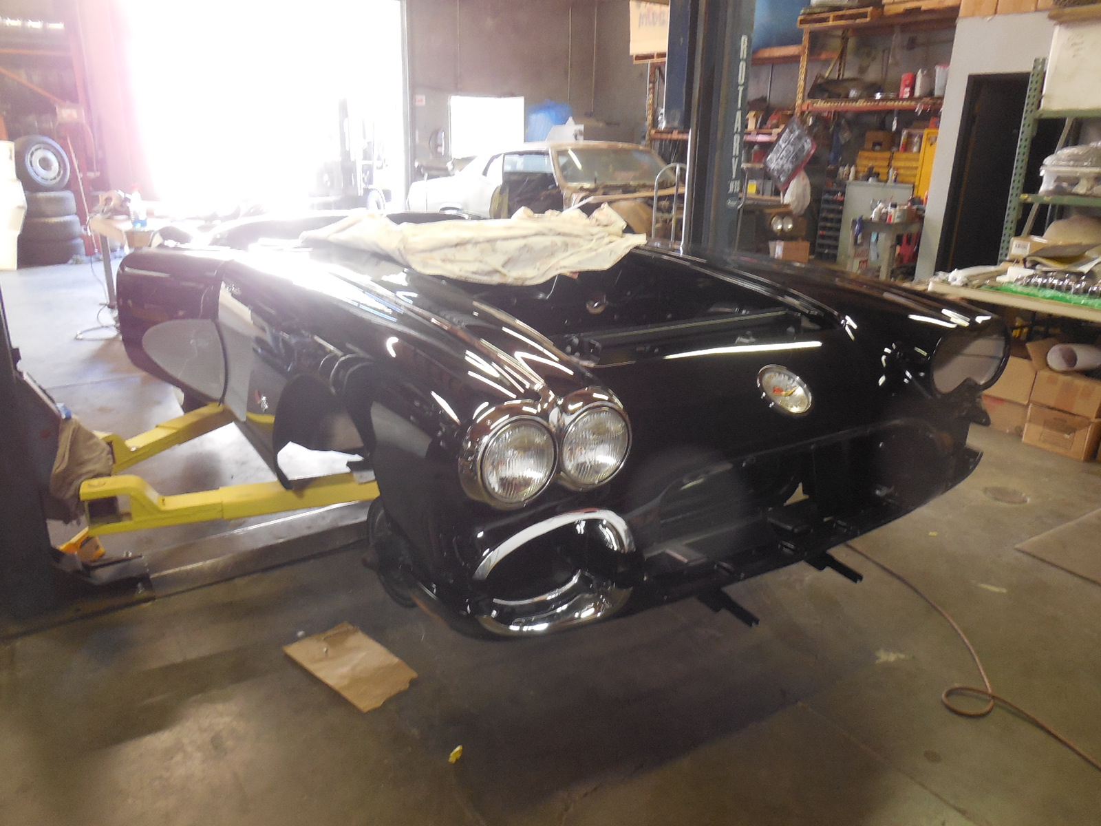 1958, Corvette, Restoration, in, Progress,