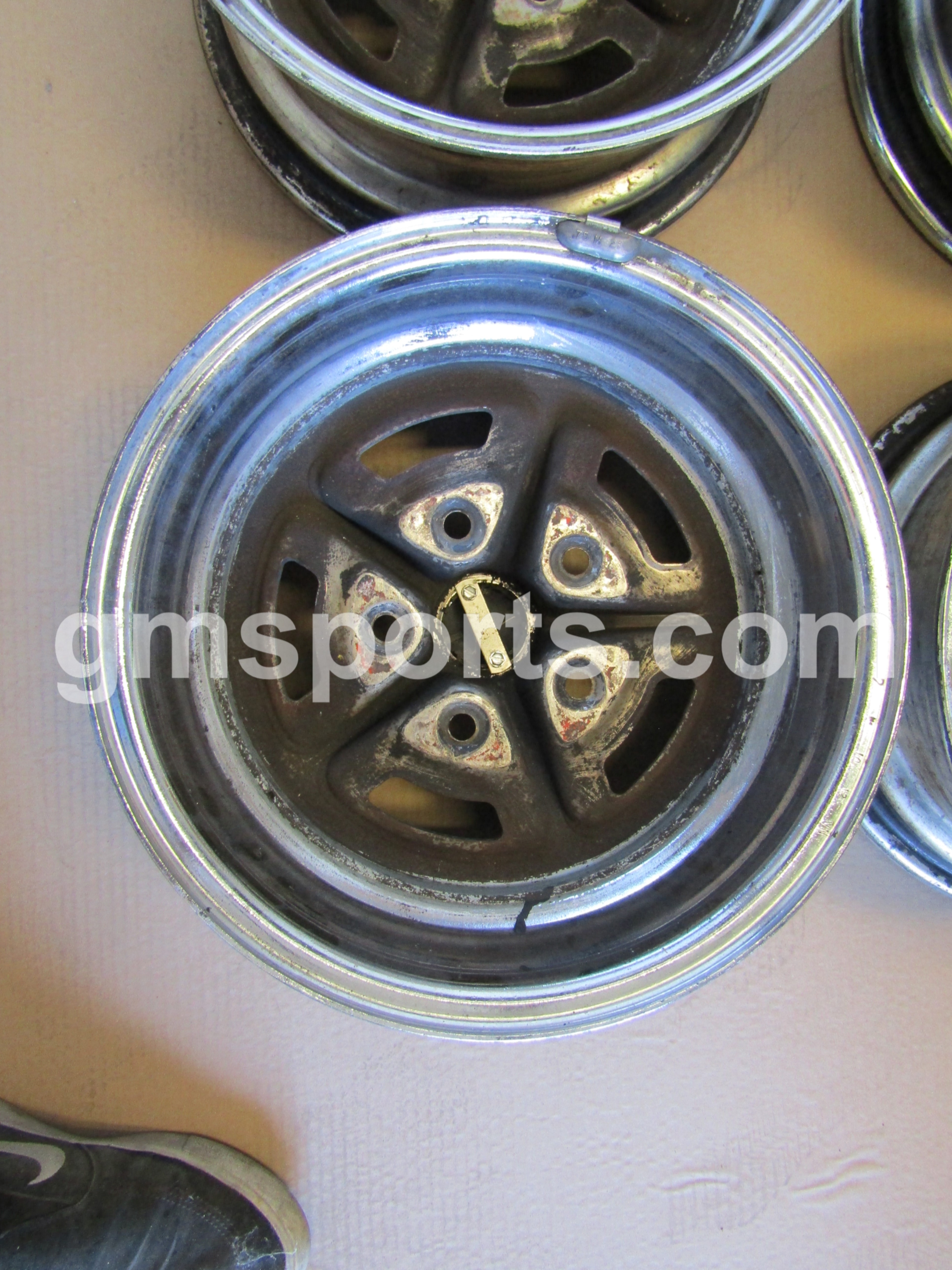 1967, Buick, Skylark, Rally, Wheel, 14, X, 6, Set, of, 4, with, Center, Caps,