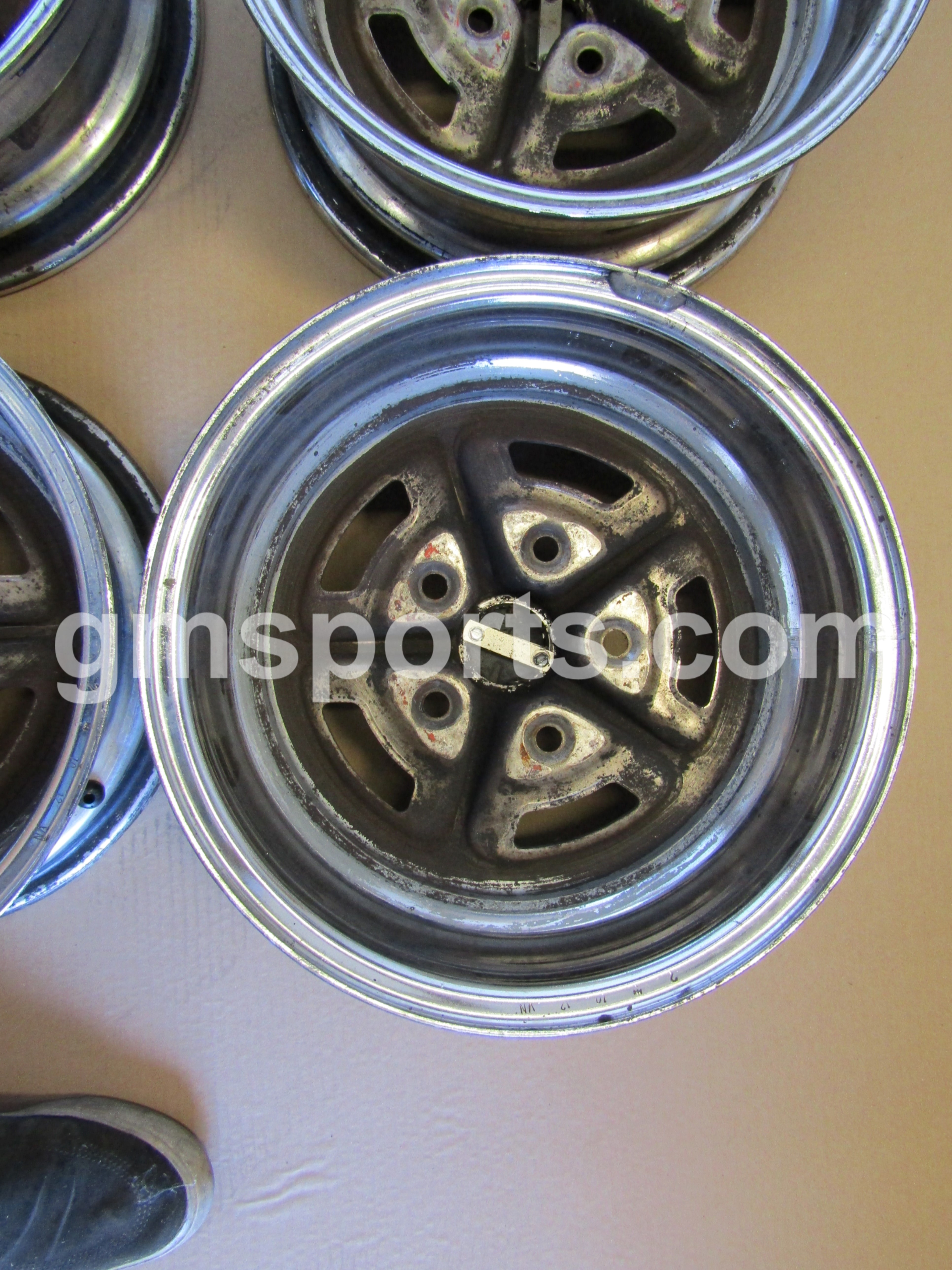 1967, Buick, Skylark, Rally, Wheel, 14, X, 6, Set, of, 4, with, Center, Caps,