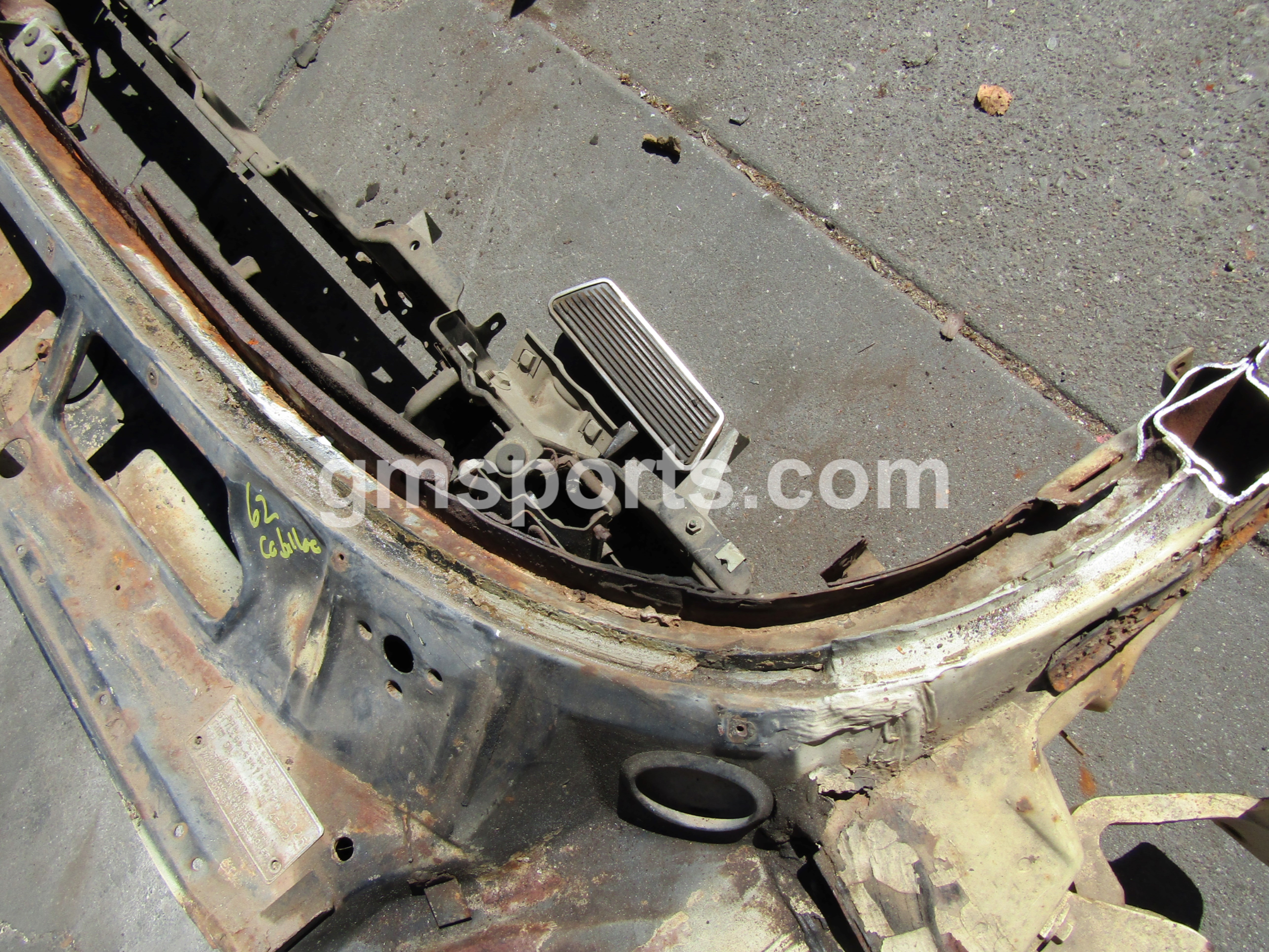 1962, Cadillac, Deville, 2, Door, Hard, Top, Coupe, Cowl, Section,