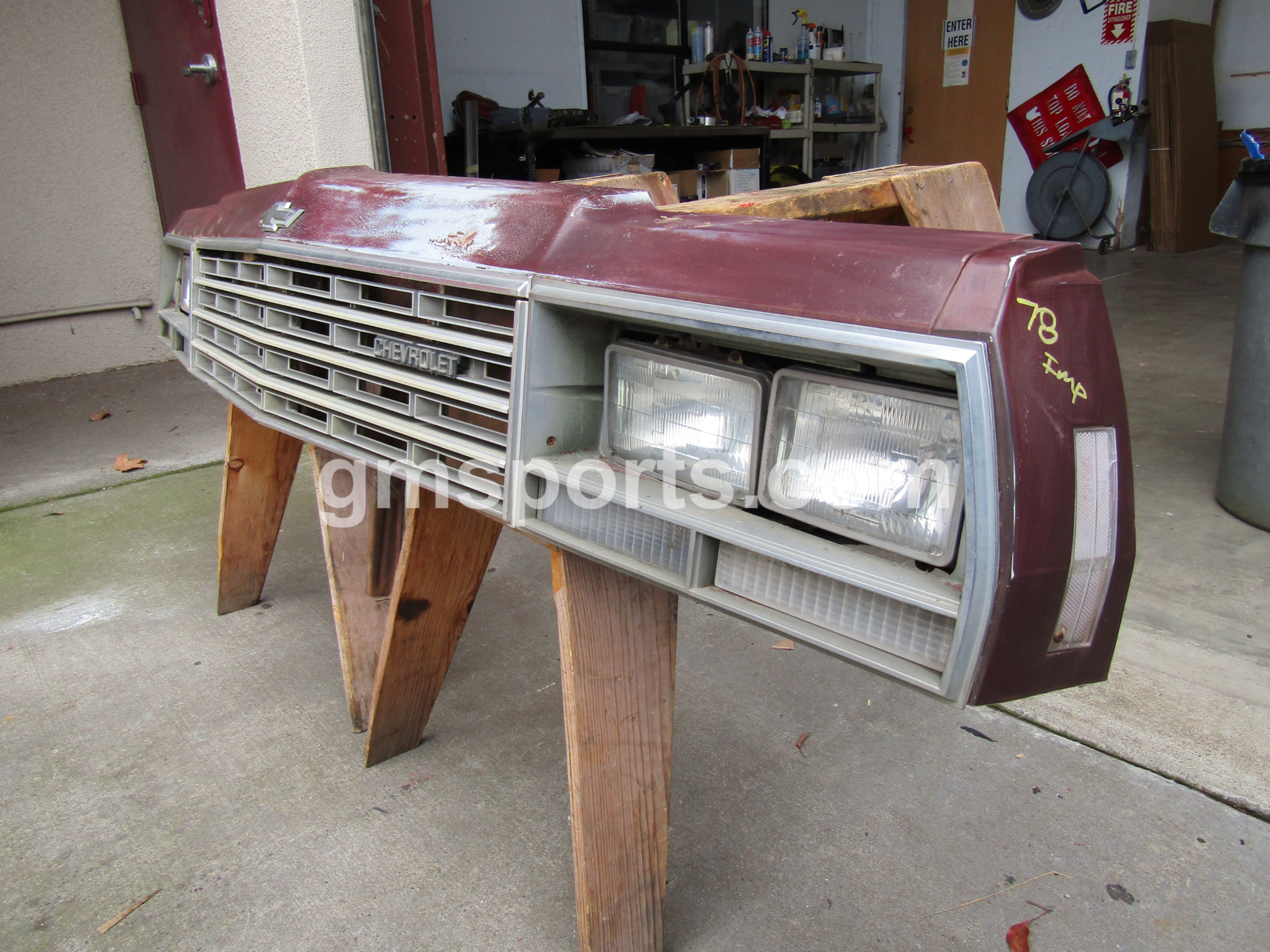 1978, Chevrolet, Impala, Header, Panel, Assembly,header panel, grill, headlight bezels, park lamps, extensions, headlights,.