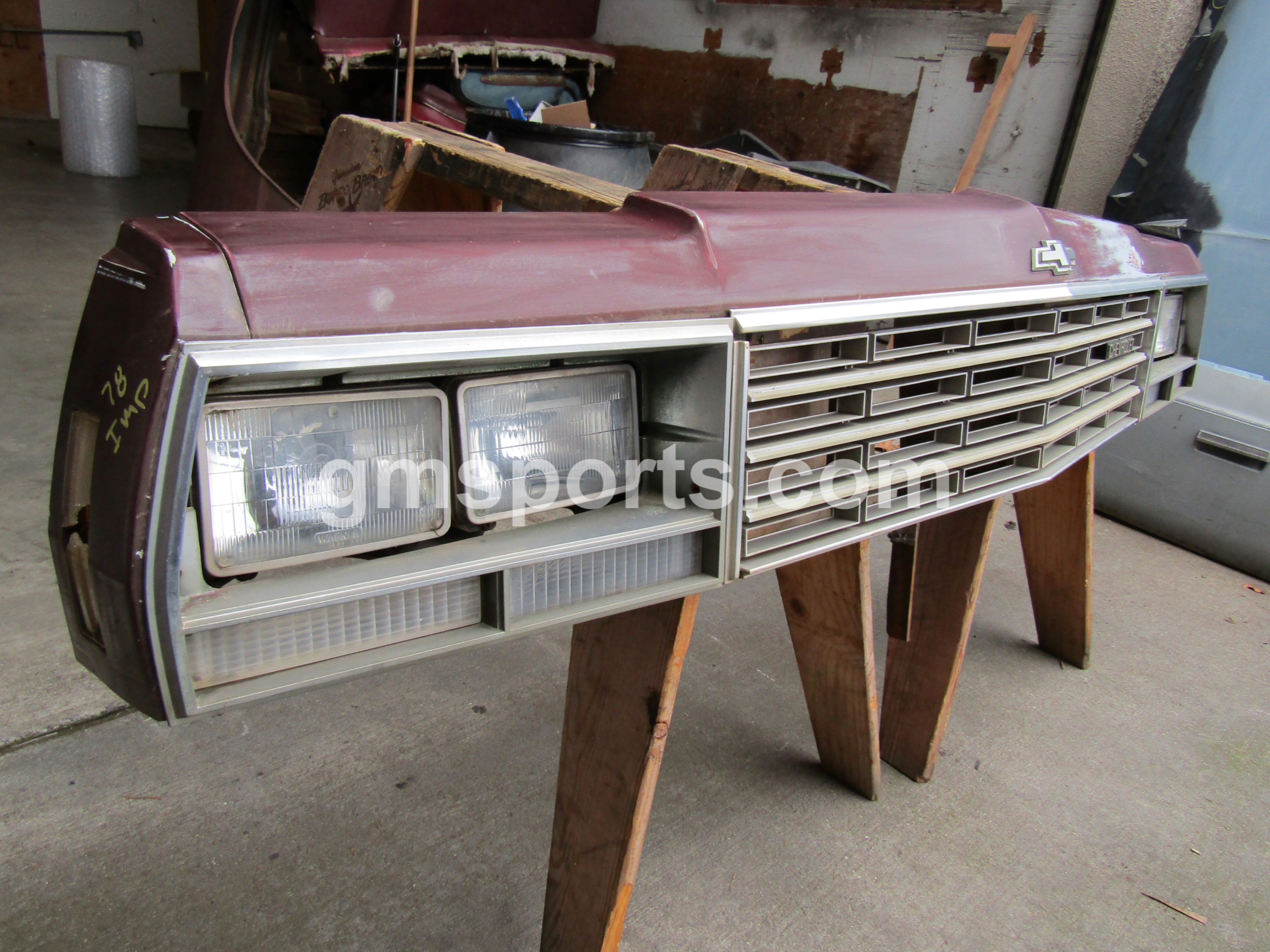 1978, Chevrolet, Impala, Header, Panel, Assembly,header panel, grill, headlight bezels, park lamps, extensions, headlights,.