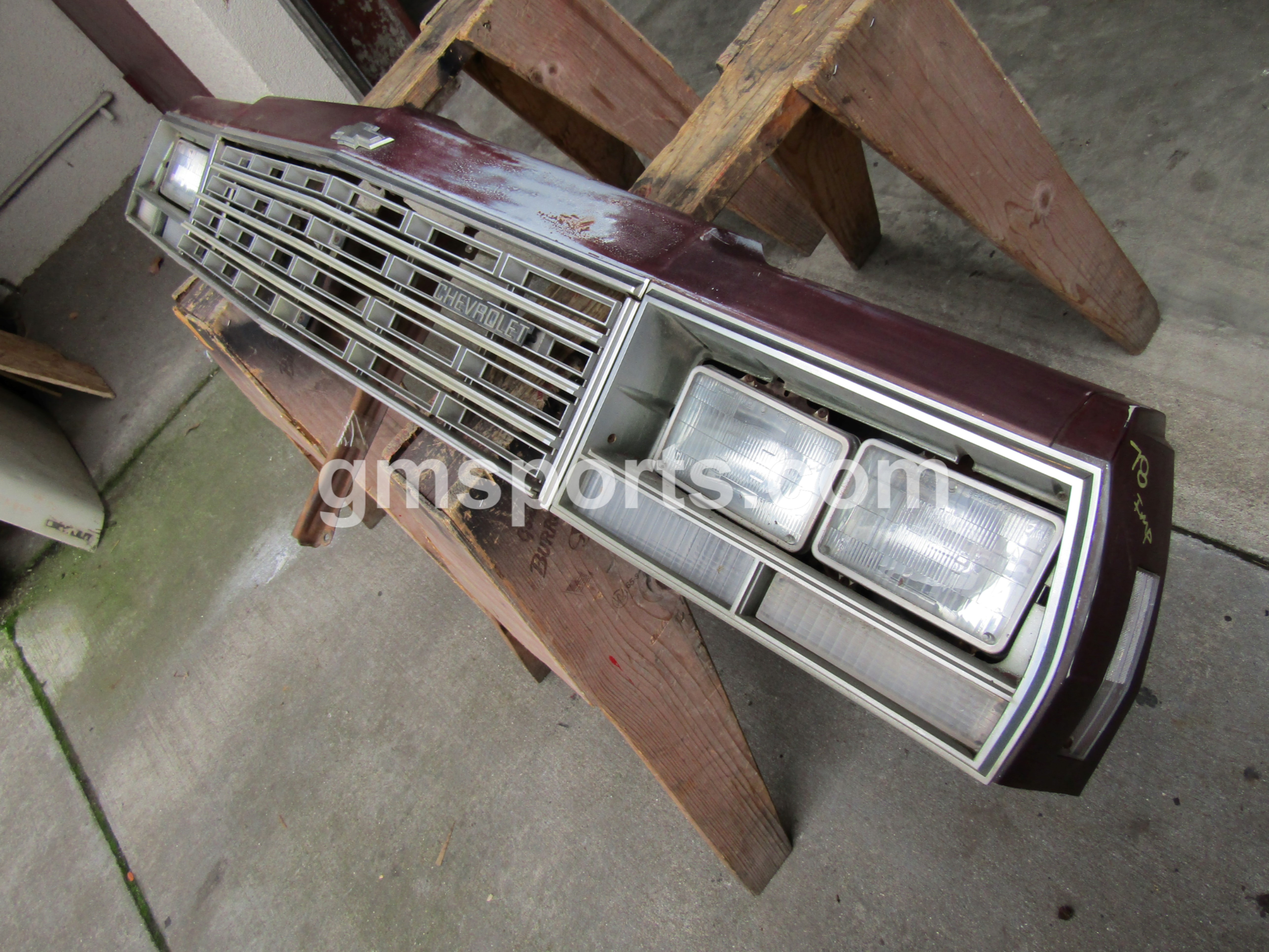 1978, Chevrolet, Impala, Header, Panel, Assembly,header panel, grill, headlight bezels, park lamps, extensions, headlights,.