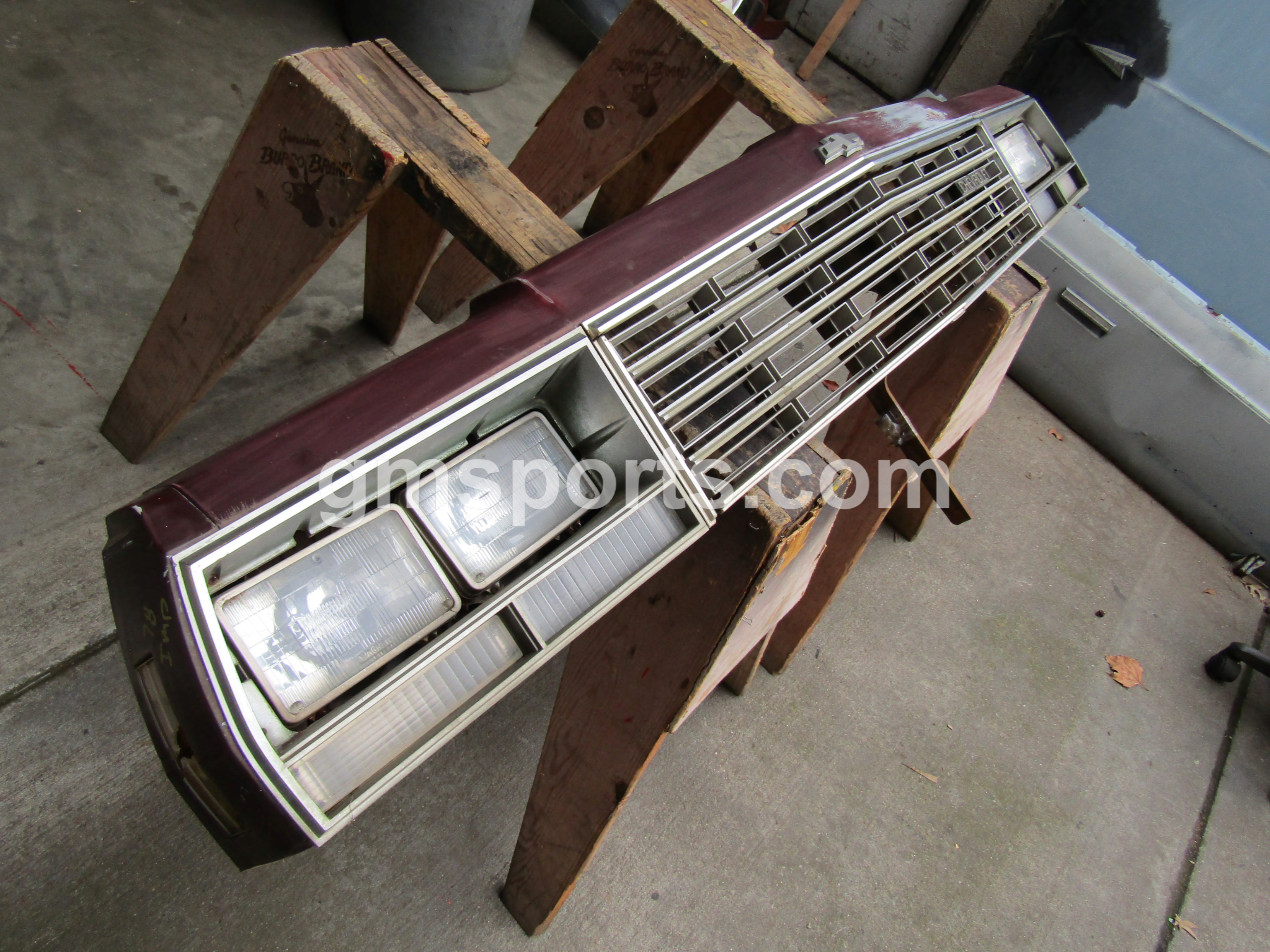 1978, Chevrolet, Impala, Header, Panel, Assembly,header panel, grill, headlight bezels, park lamps, extensions, headlights,.