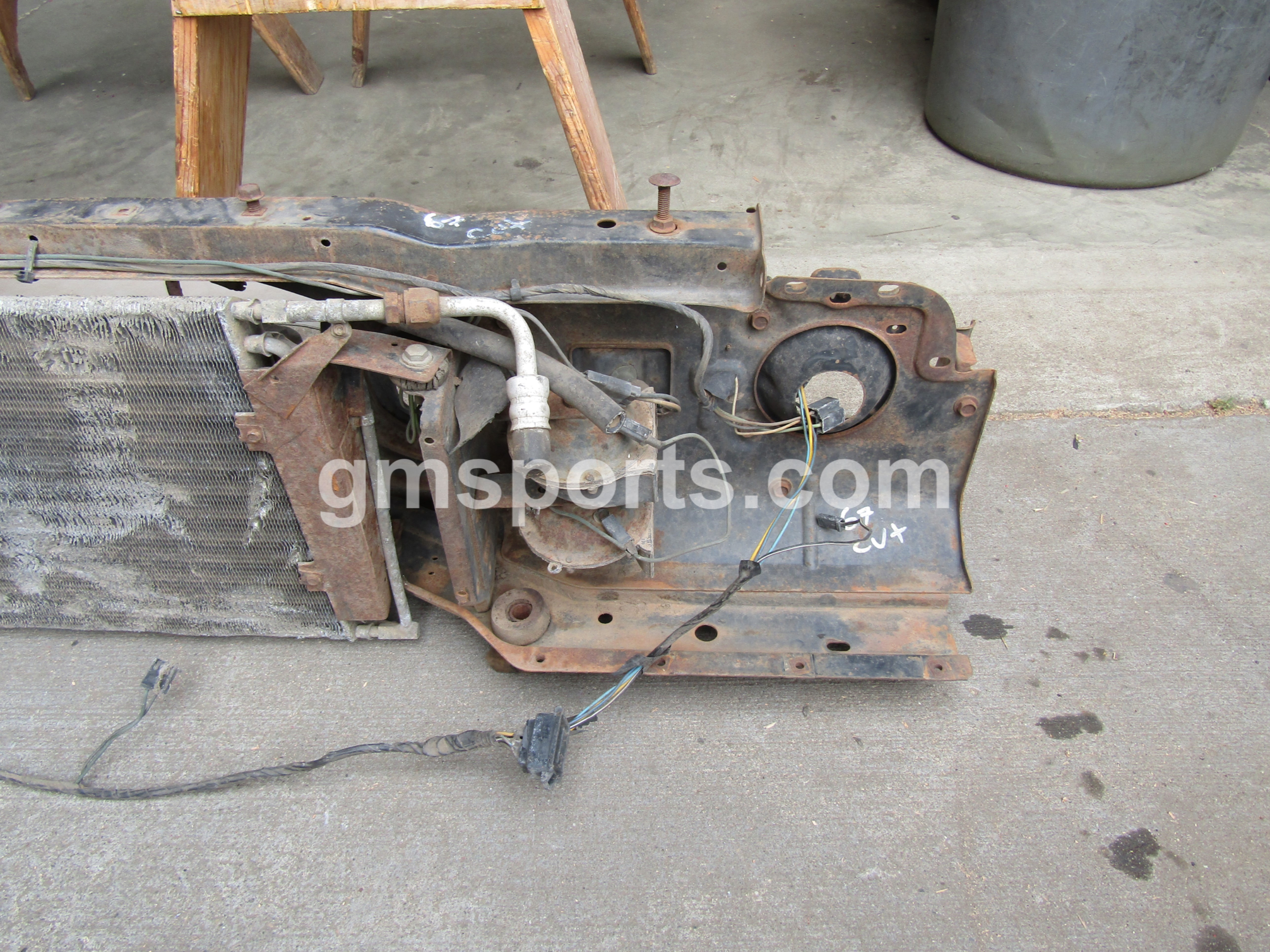 1967, Oldsmobile, Cutlass, Radiator, Support,headlight bracket, valance,ac,