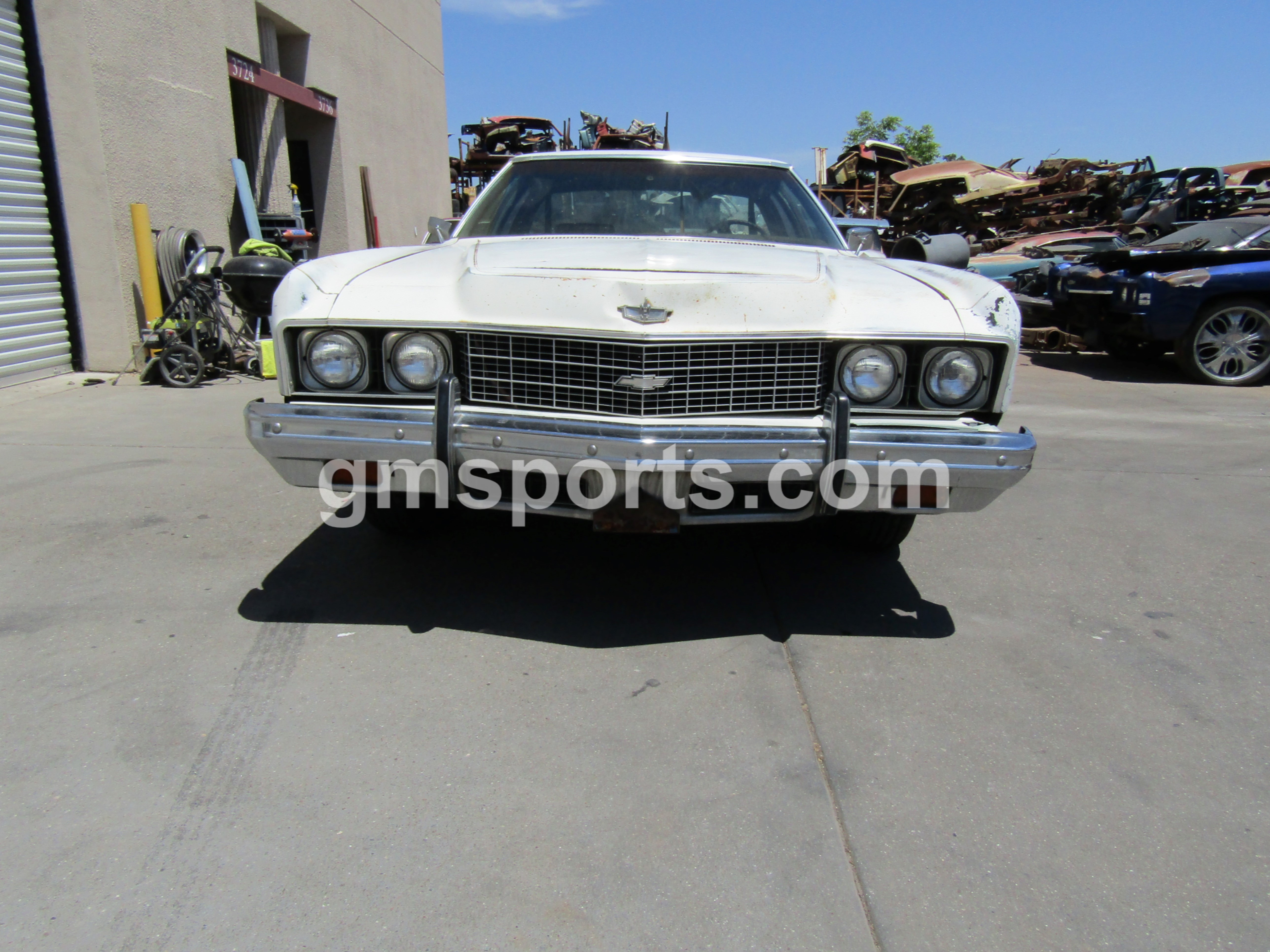 1973, Chevrolet, Caprice,left,right,front,rear,fender,hood,door,quarter,panel,deck,lid,frame,suspension,bumper,steering column,remote mirror,