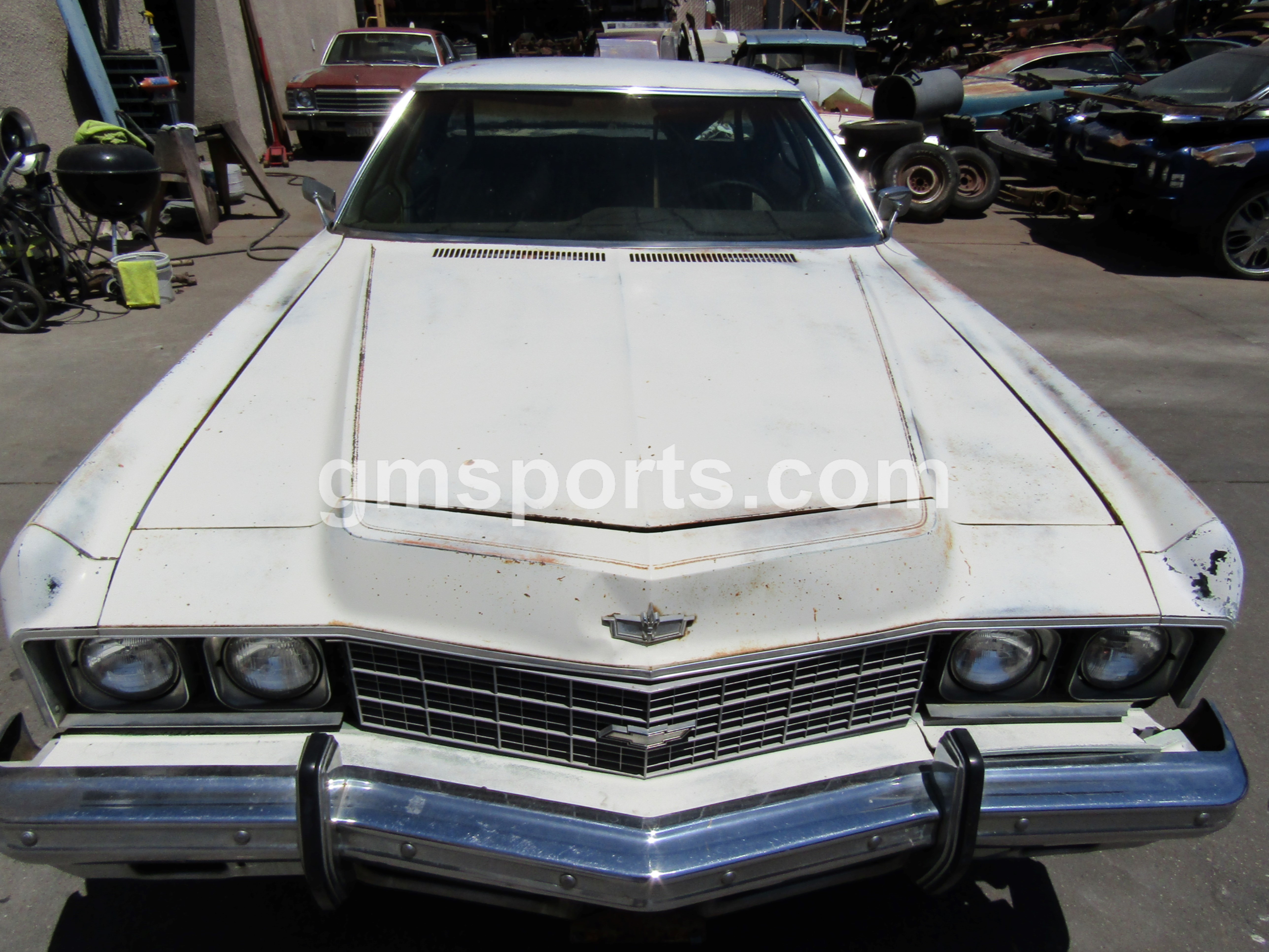 1973, Chevrolet, Caprice,left,right,front,rear,fender,hood,door,quarter,panel,deck,lid,frame,suspension,bumper,steering column,remote mirror,
