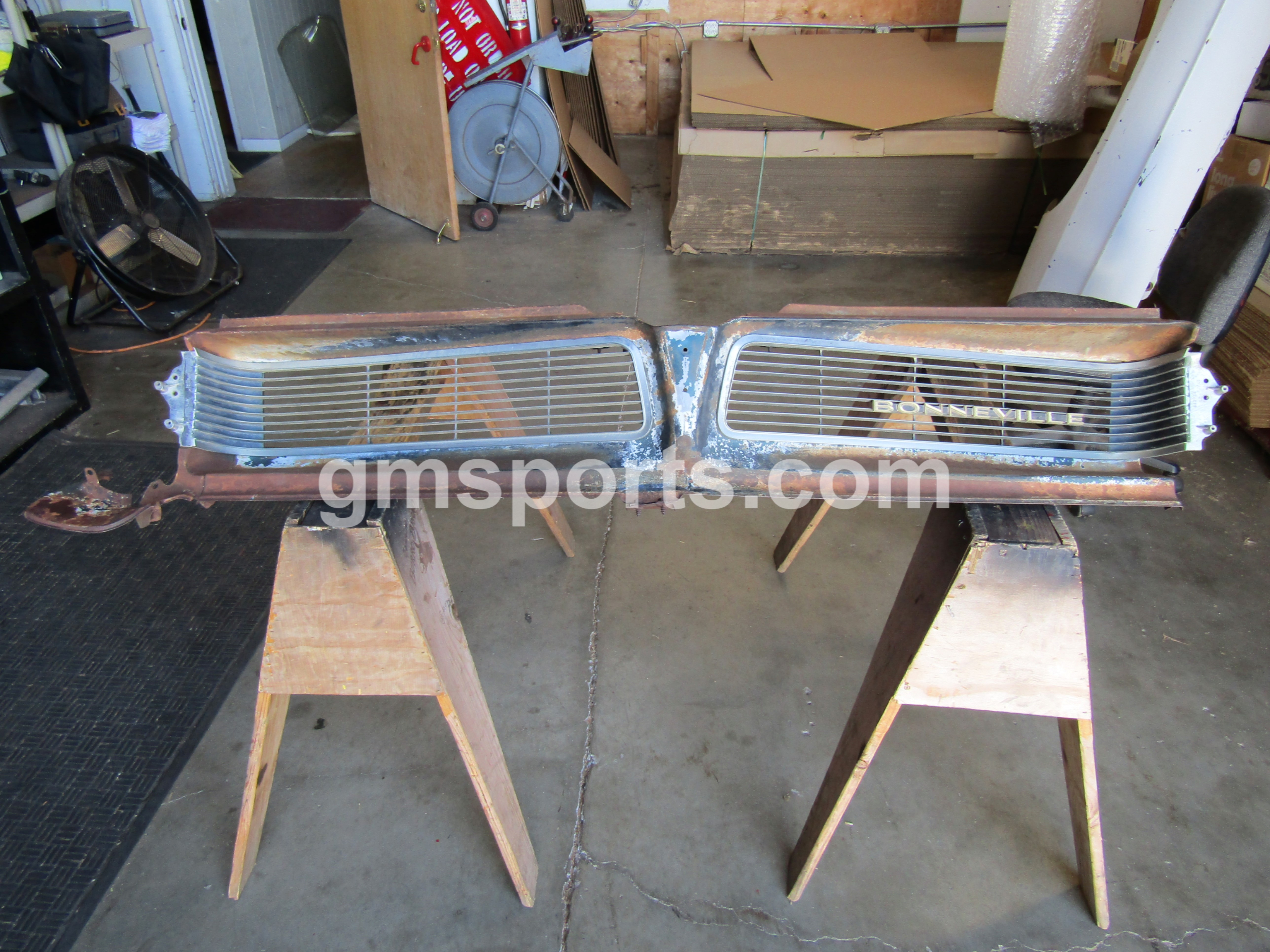 1963, Pontiac, Header, Panel, with, Left, and, Right, Grills,grill,grille