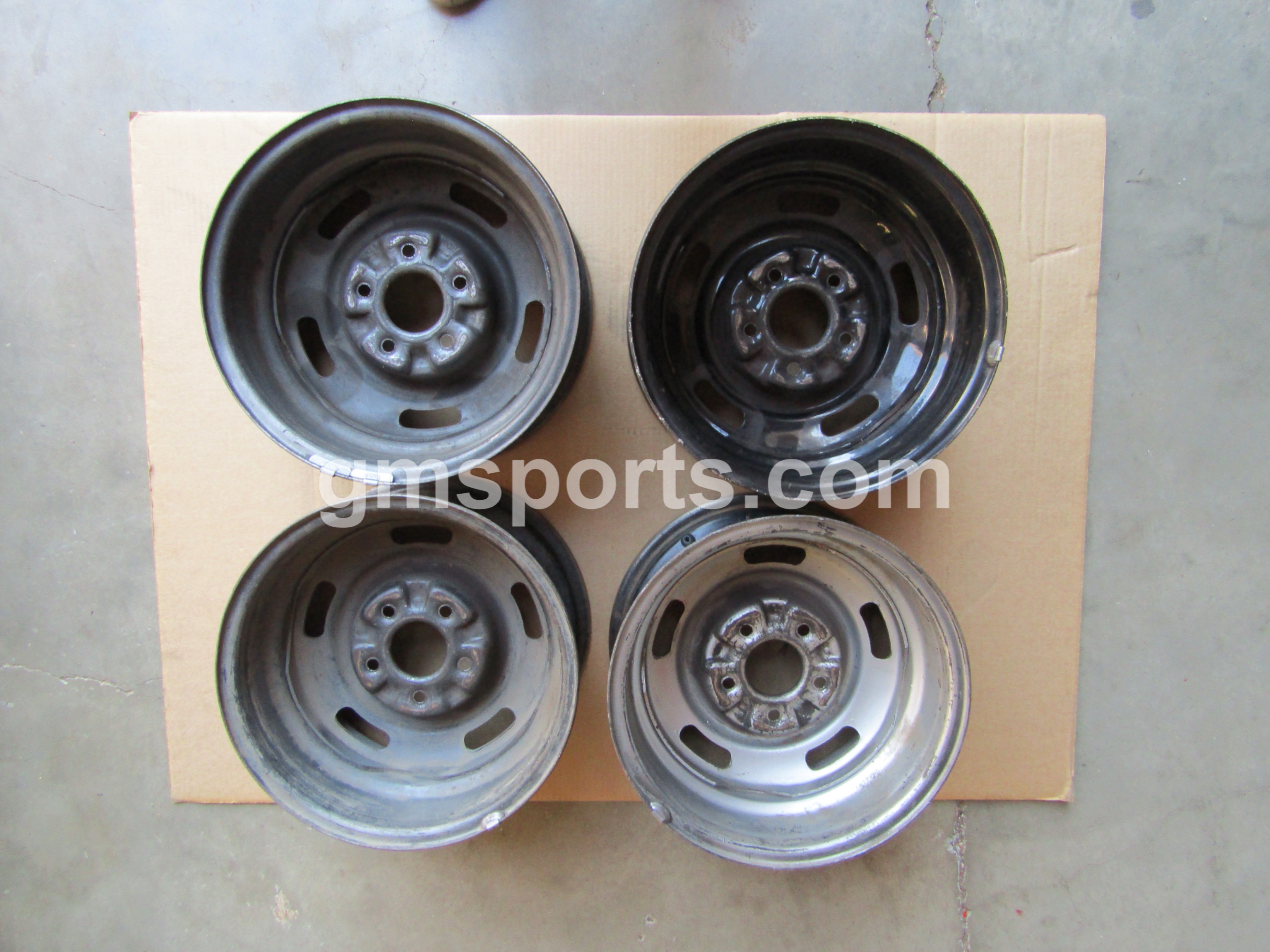 1969, Corvette, 15X8, AZ, Rally, Wheel, Rim, Set, Original, GM, 327708,5 X 4.75,