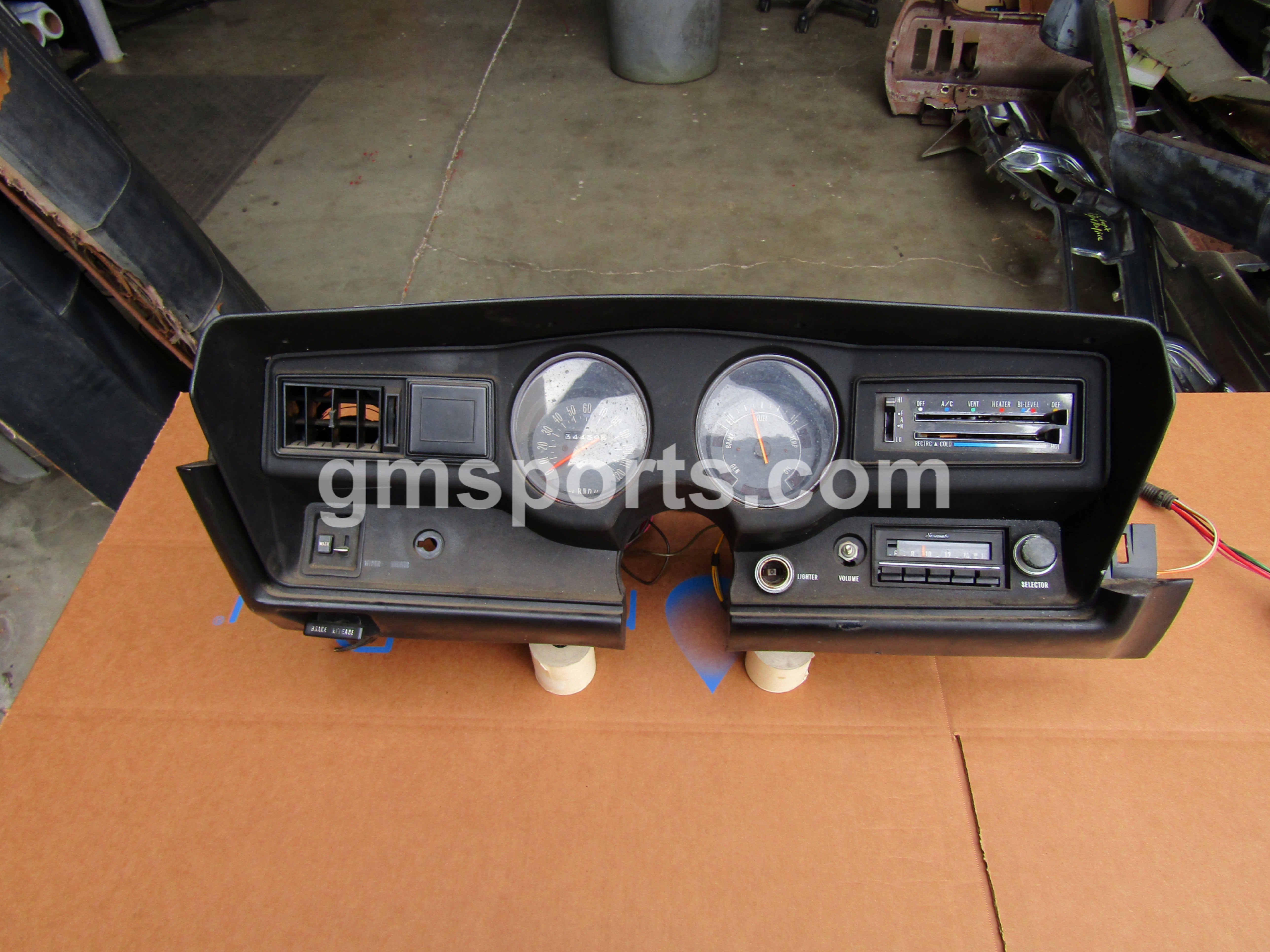1973, Buick, Century, Instrument, speedometer,radio,ac,controls,Cluster, Assembly, with, Dash, Harness,