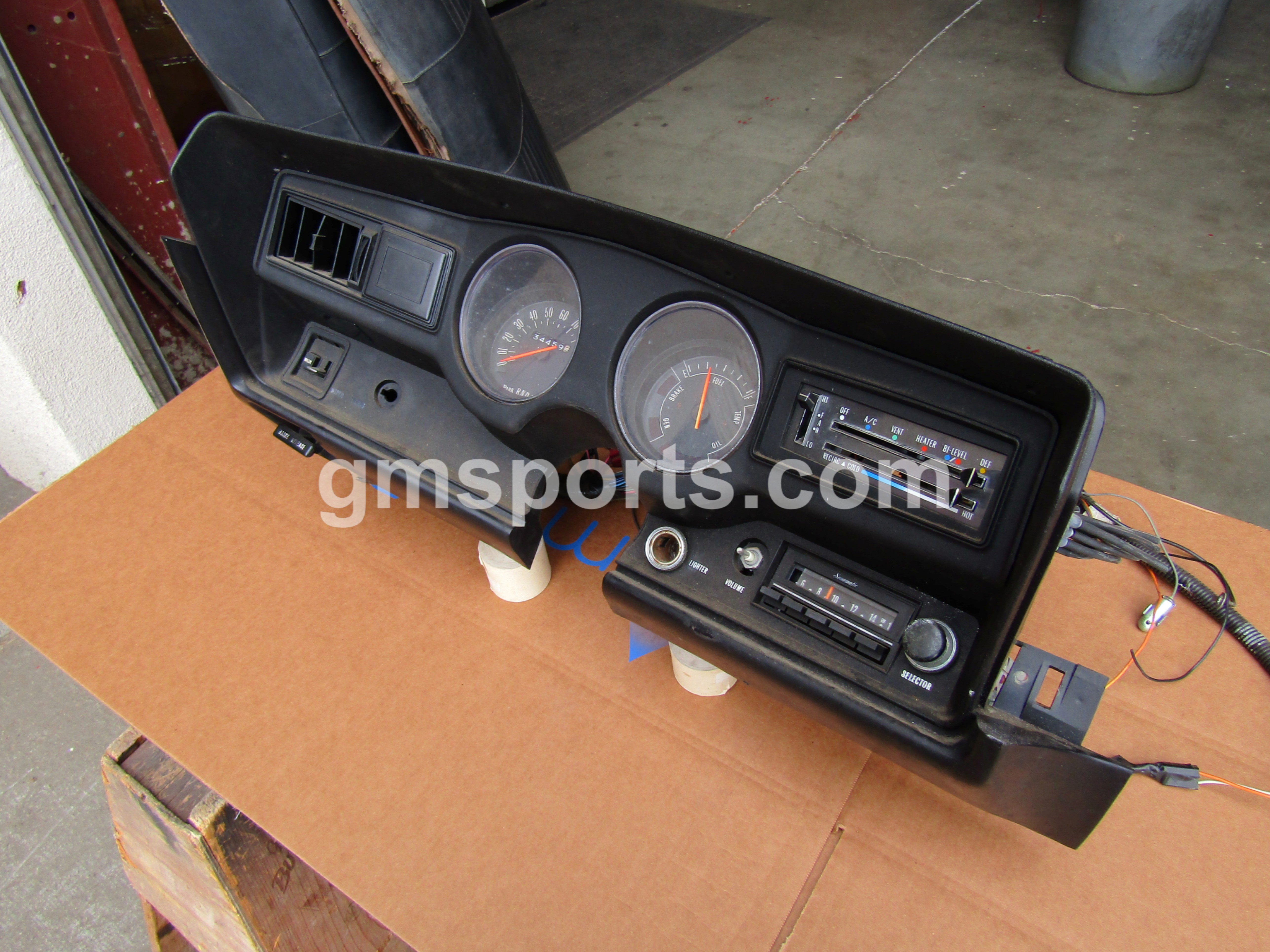 1973, Buick, Century, Instrument, speedometer,radio,ac,controls,Cluster, Assembly, with, Dash, Harness,