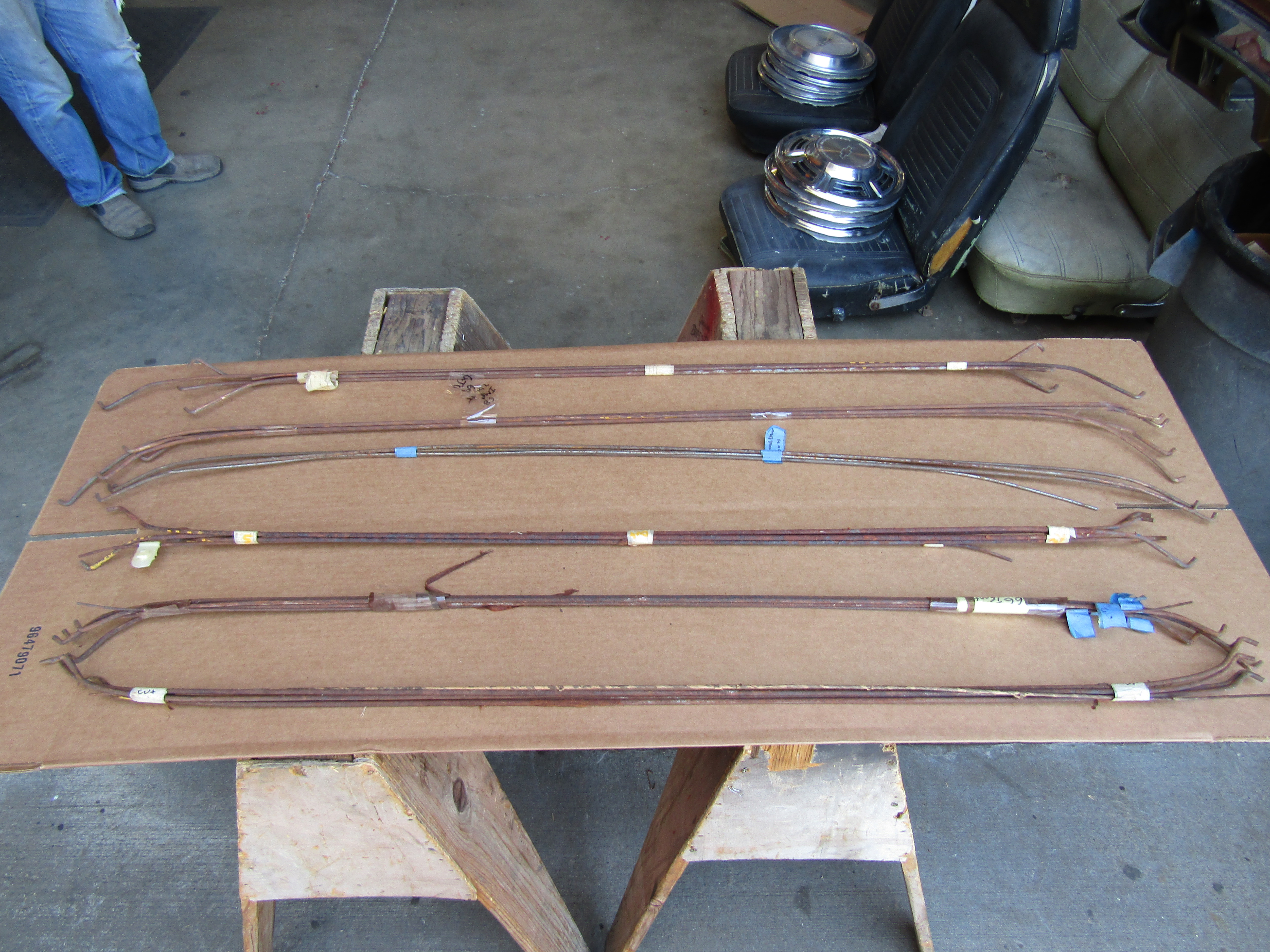 1957,1964,1965,1966,1967,1968,1969,1970,1971,1972,1973,1974,1975,1976,1977,1978,1979,1980,1970's, GM, Headliner, Bow, Sets,pontiac,buick,chevrolet,oldsmobile,cutlass,lemans,skylark,chevelle,grand,prix,el,camino