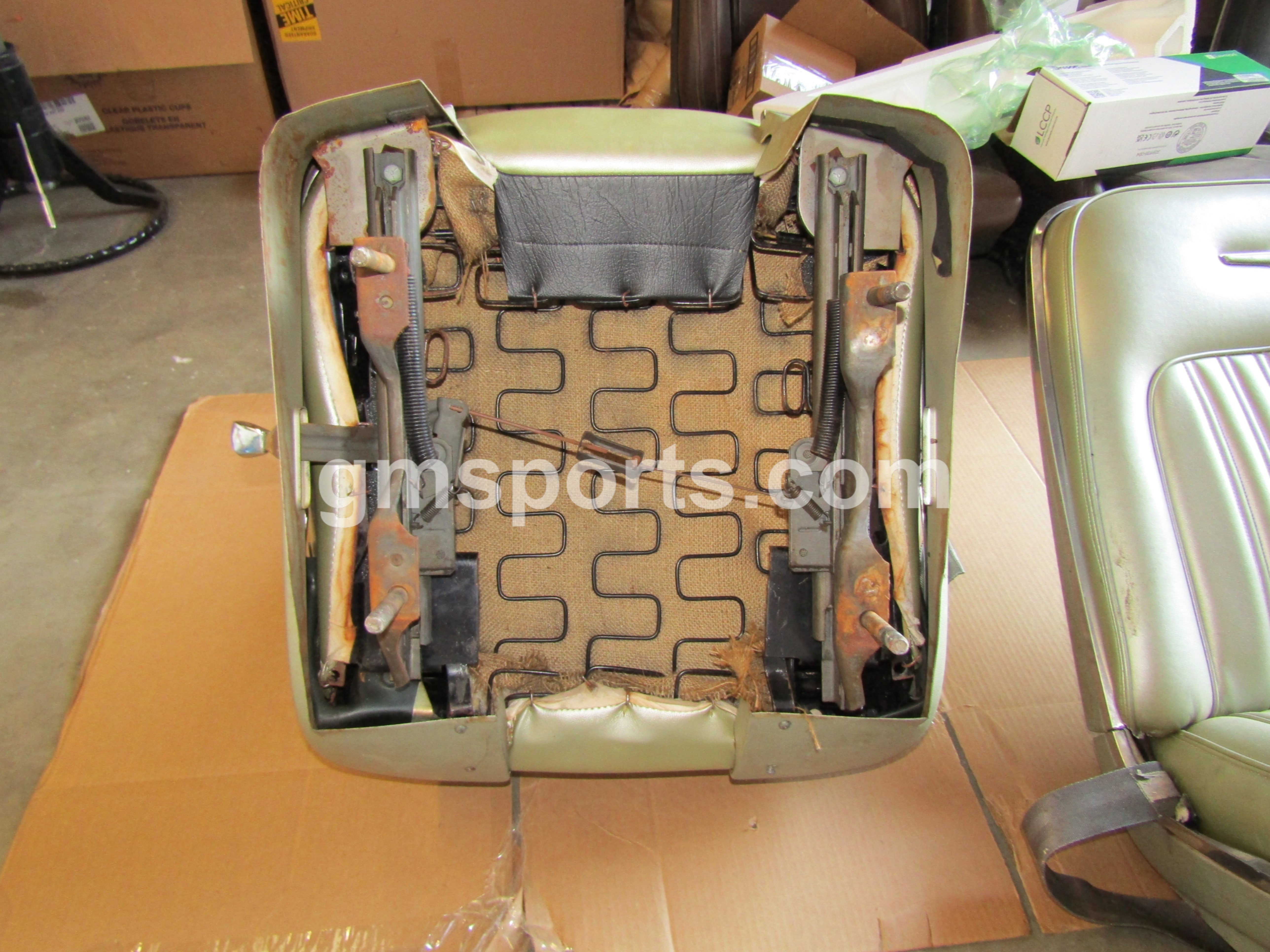 1968, Ford, Thunderbird, Left, Right, Bucket, seat, Set, with, Drivers, Power, Track