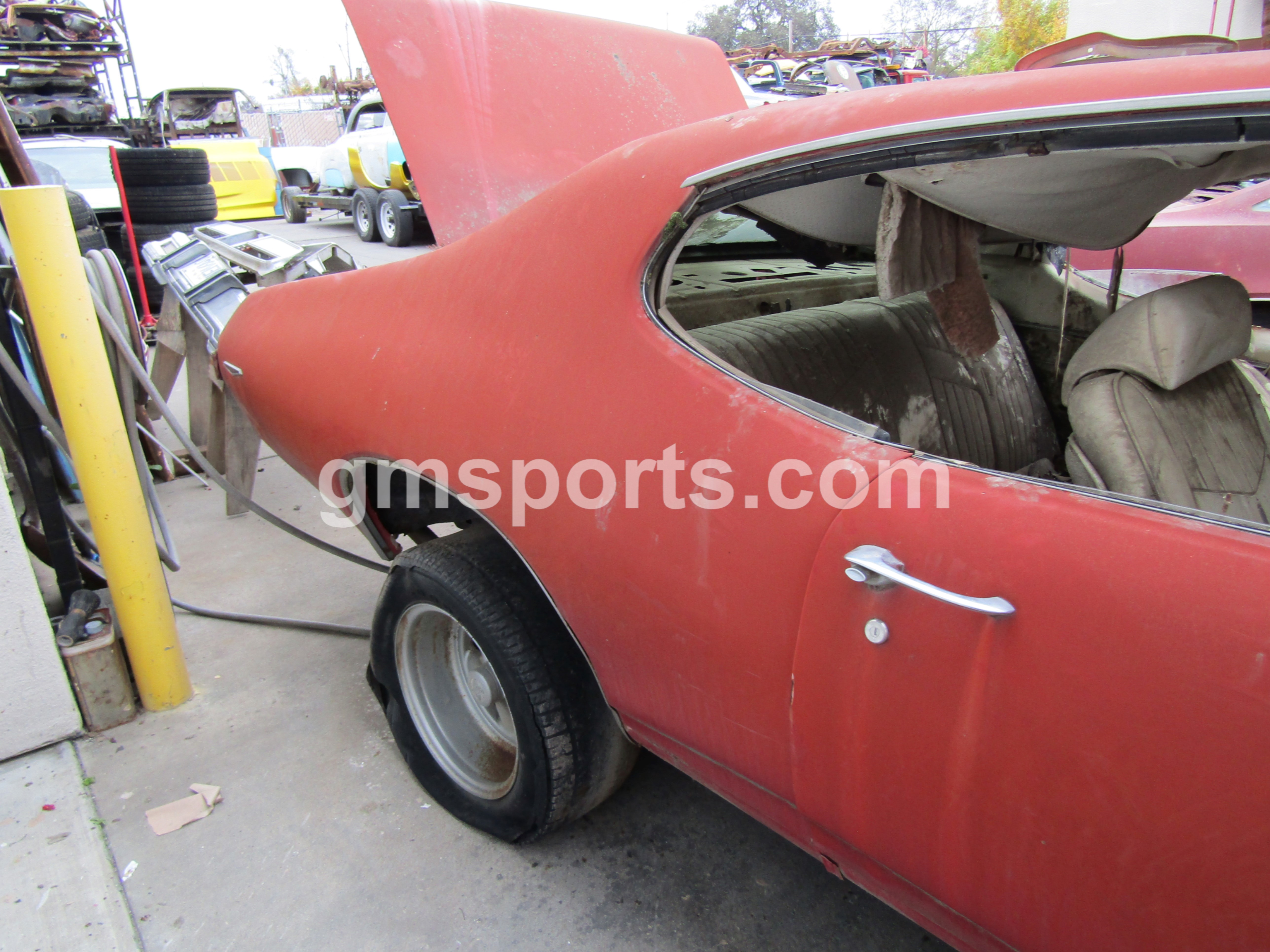 1969, Pontiac, GTO,lemans, roof,door,bumper,400,bucket,seats,deck,lid,front,rear,left,right,dash,suspension,frnder,door,quarter,panel,frame,rear,end,floor,pan,trunk,tail,lights,glass,column,steering, Call, for, Parts,