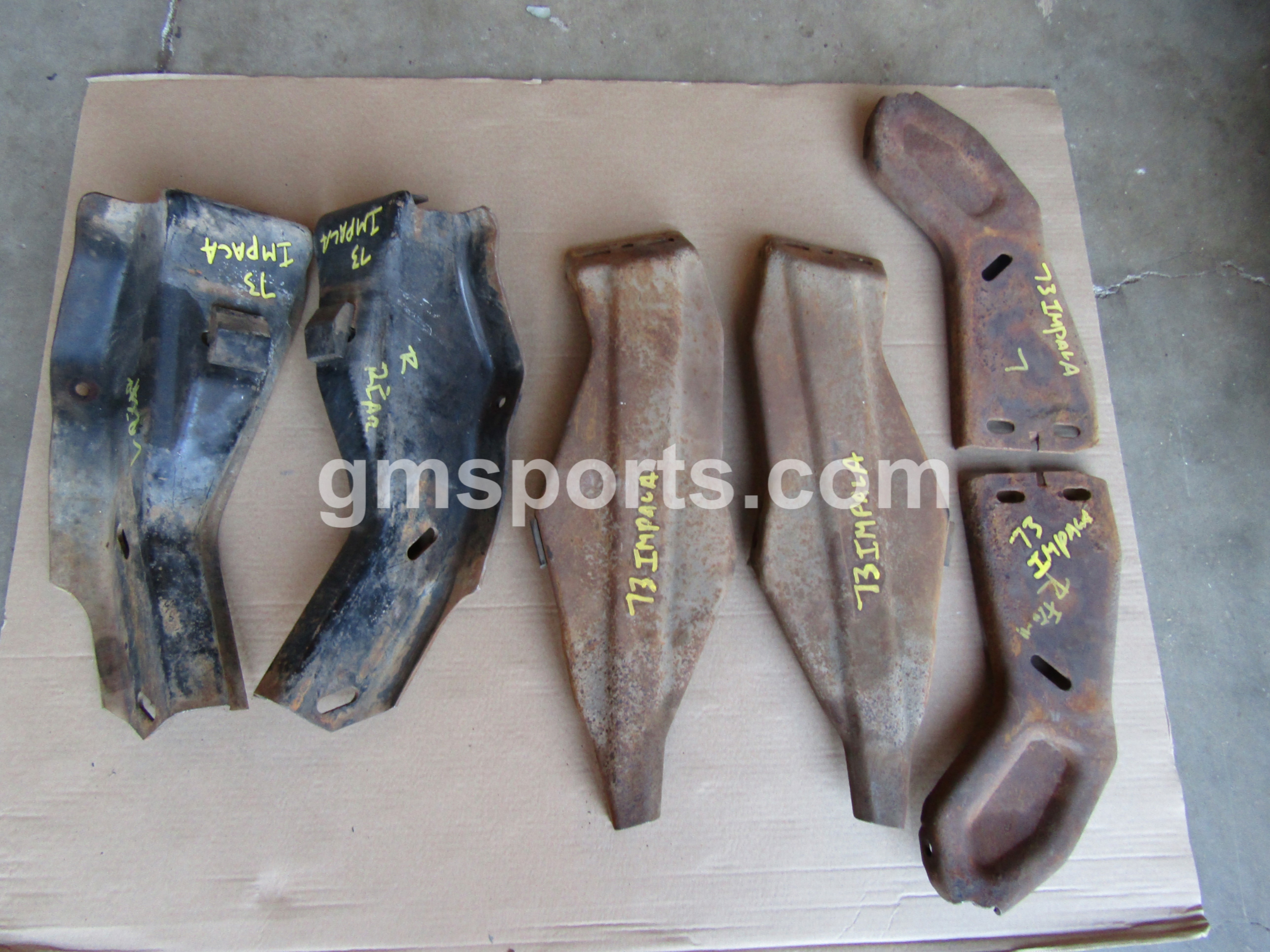 1972, Chevrolet, Impala, Front, and, Rear, Bumper, Bracket, Set,brackets