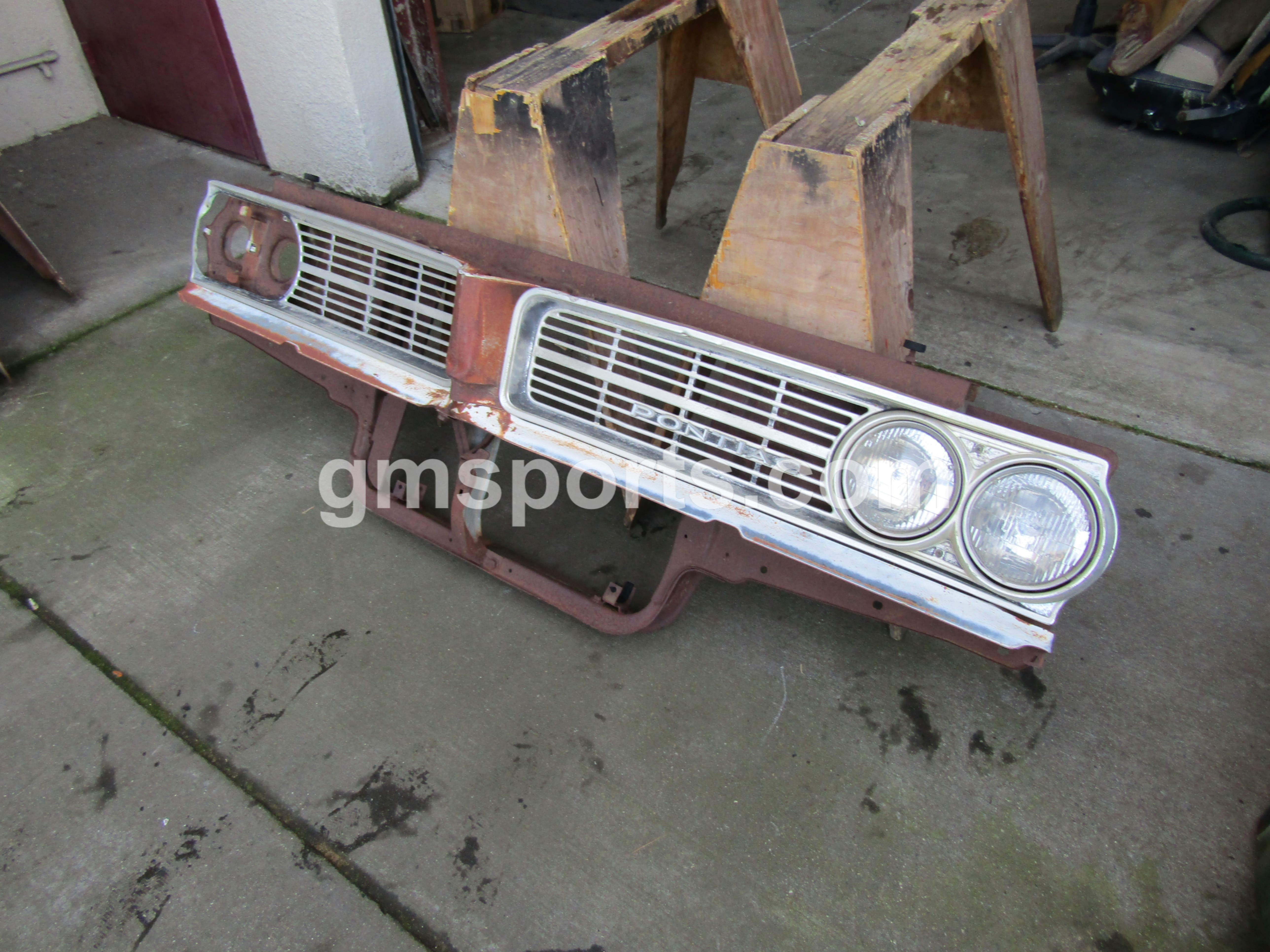 1964, Pontiac, Lemans, Radiator, Support, left,right,grill,latch,hood,