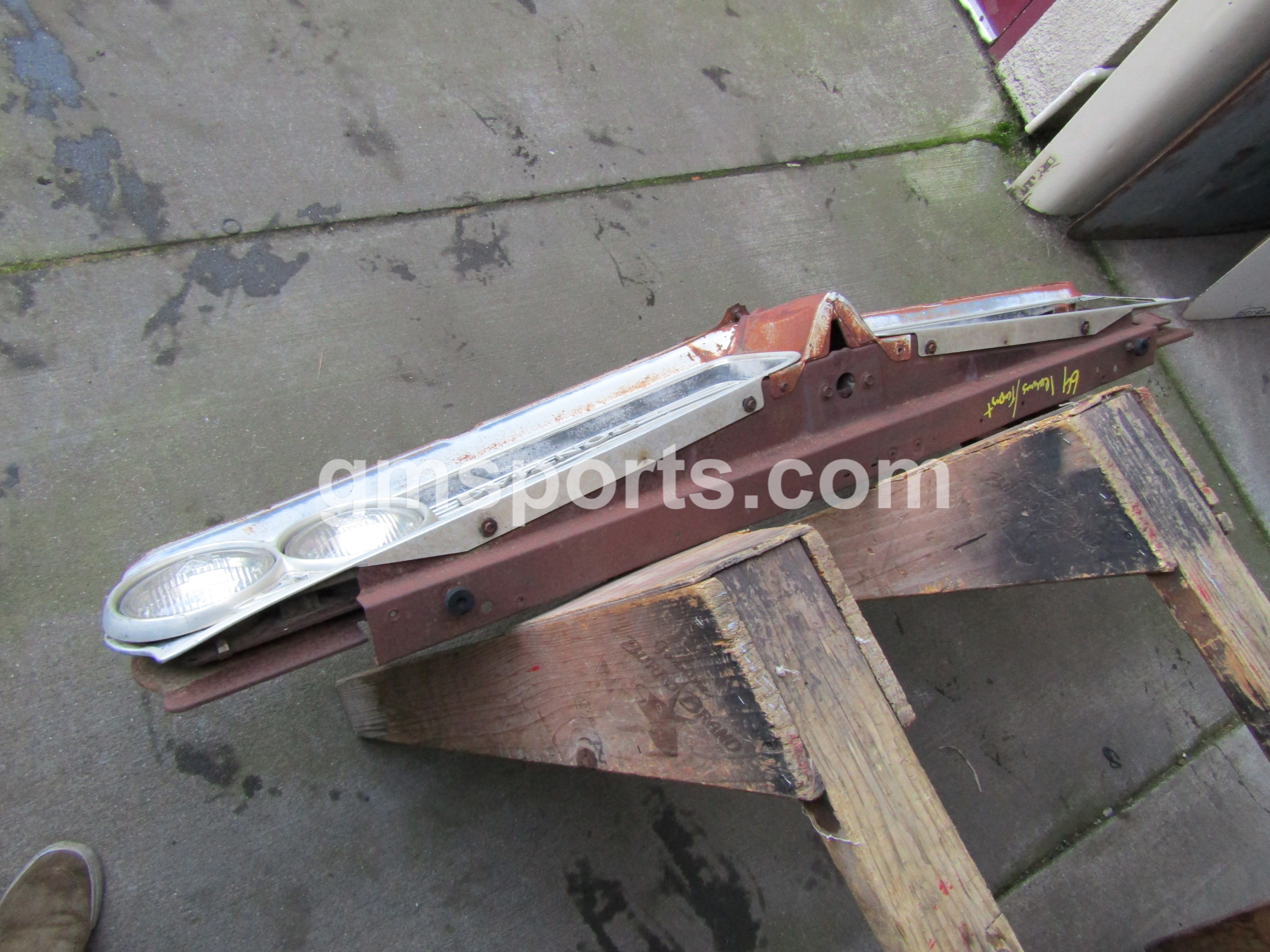 1964, Pontiac, Lemans, Radiator, Support, left,right,grill,latch,hood,