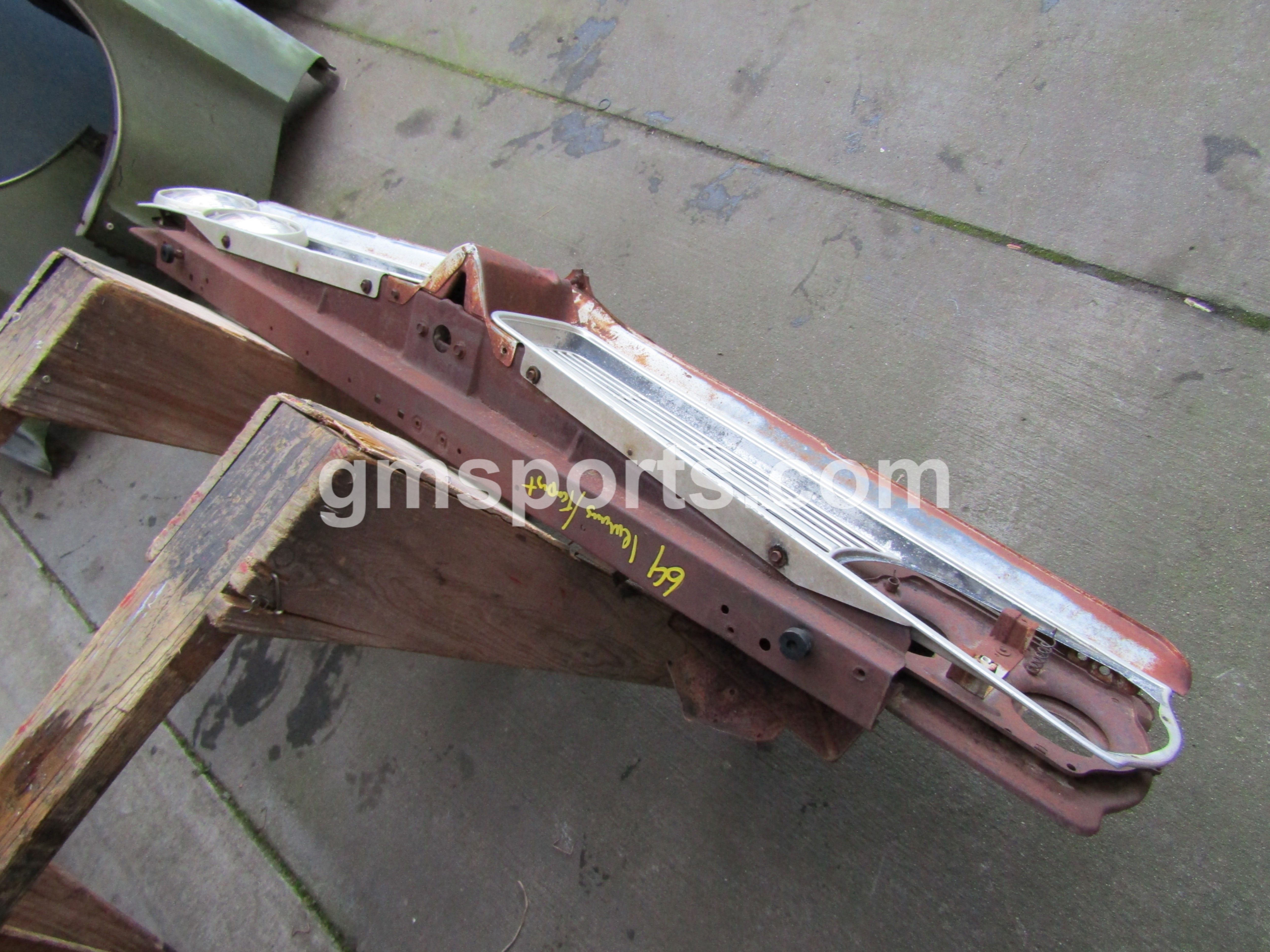 1964, Pontiac, Lemans, Radiator, Support, left,right,grill,latch,hood,