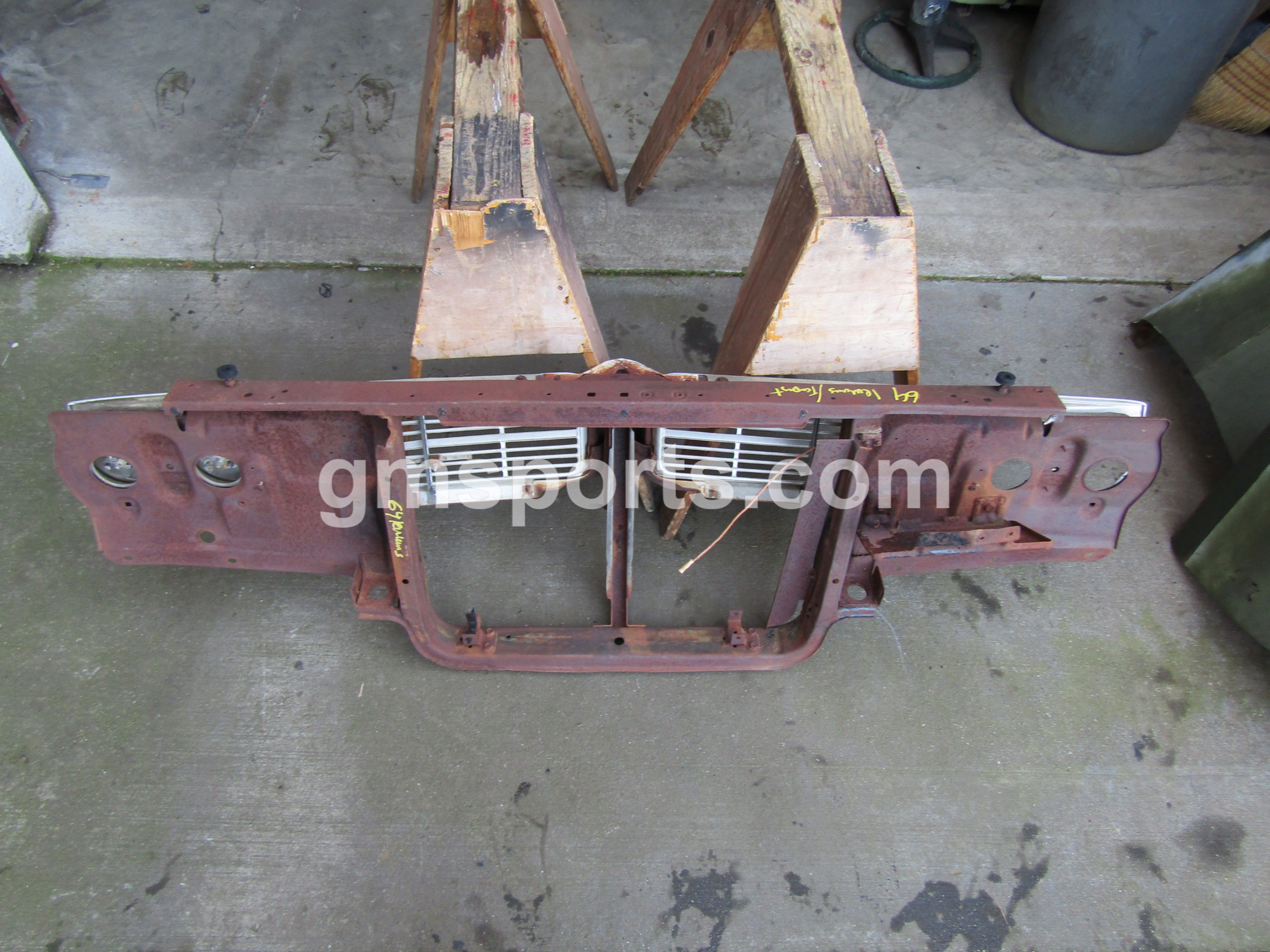 1964, Pontiac, Lemans, Radiator, Support, left,right,grill,latch,hood,