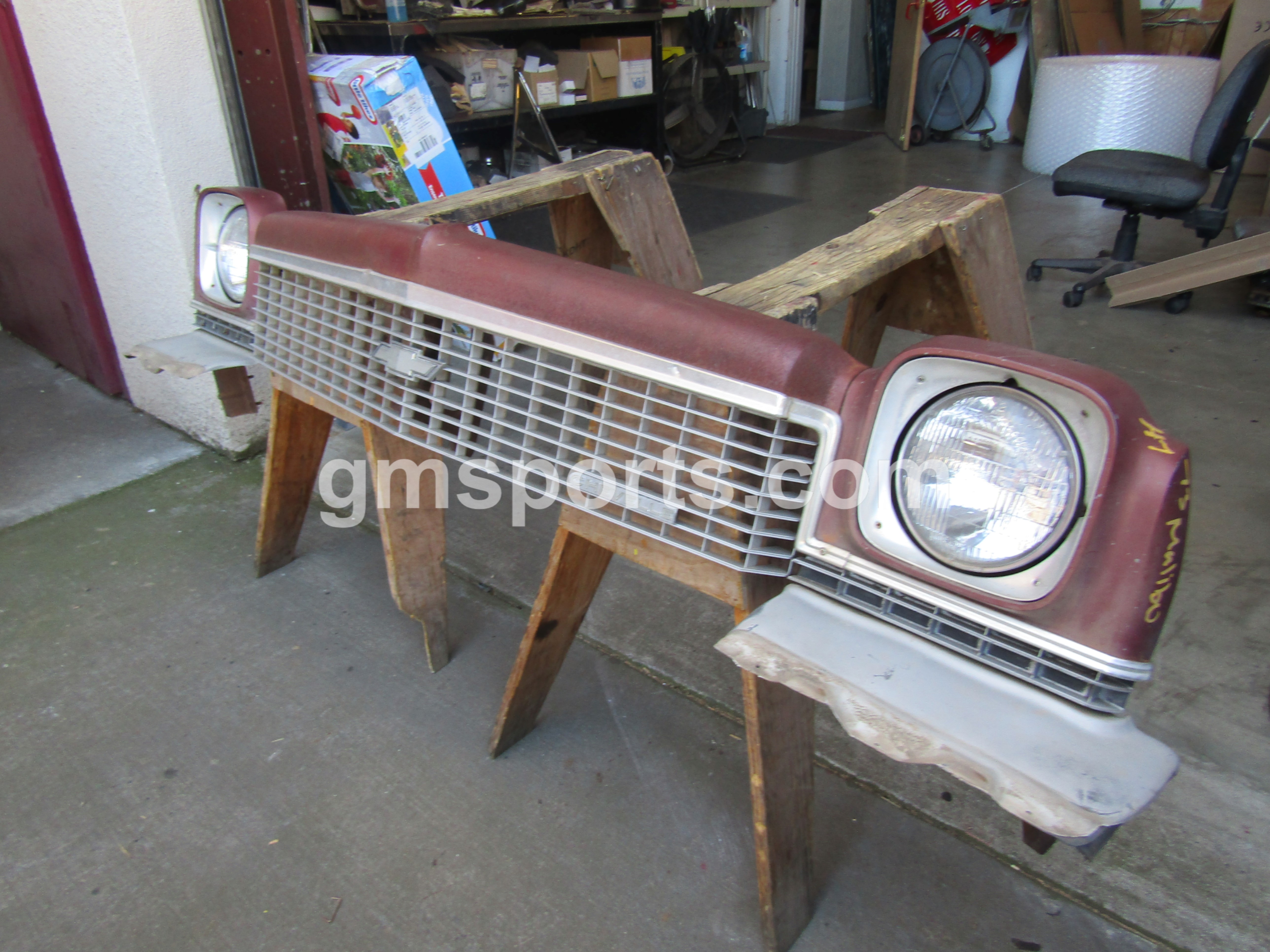 1973,1974,1975,1976,1977, Chevrolet, Chevelle, El Camino, GMC, Sprint, Header, Panel, Assembly, with, Left, and, Right,Fender, Extensions,