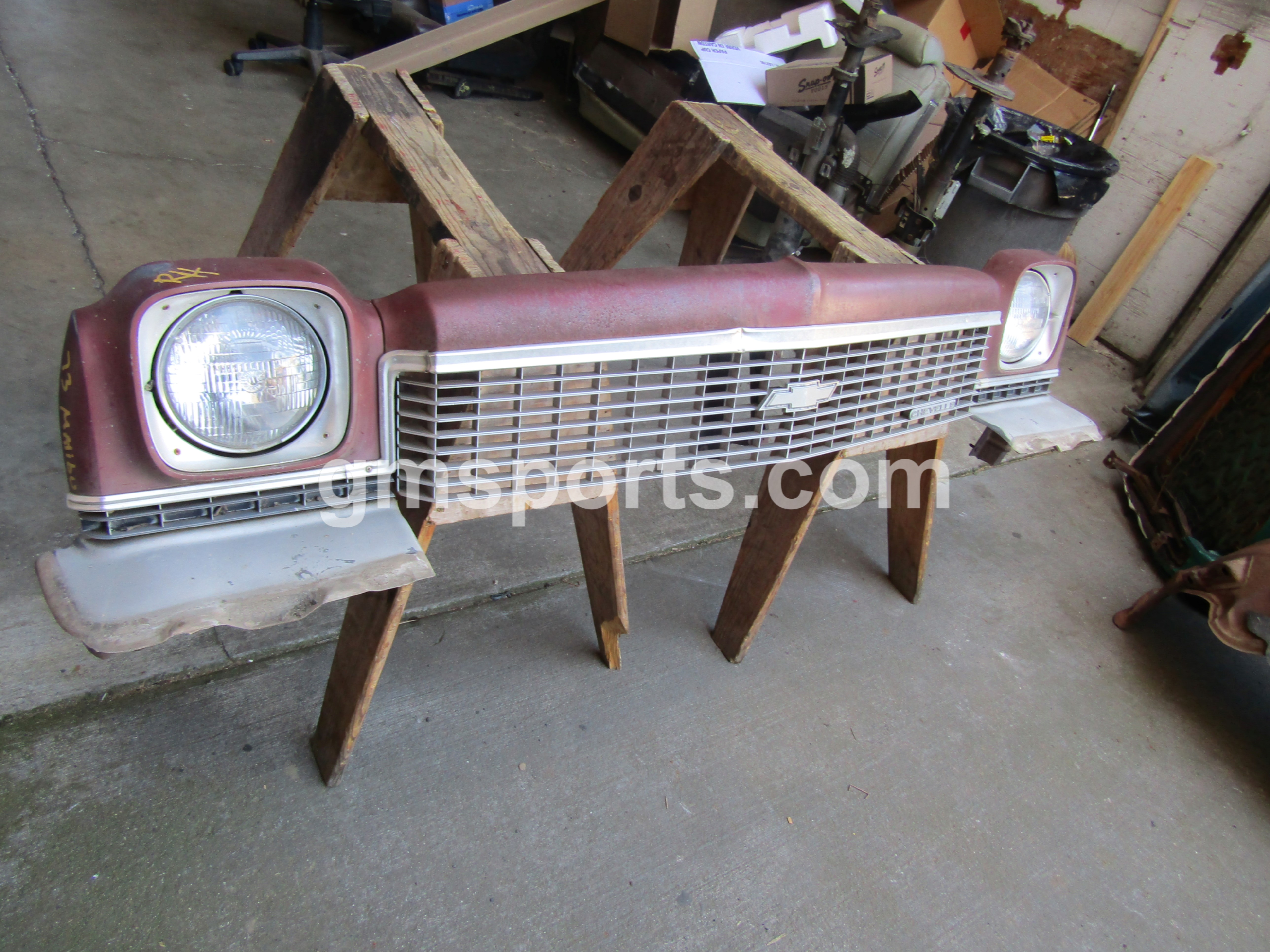 1973,1974,1975,1976,1977, Chevrolet, Chevelle, El Camino, GMC, Sprint, Header, Panel, Assembly, with, Left, and, Right,Fender, Extensions,