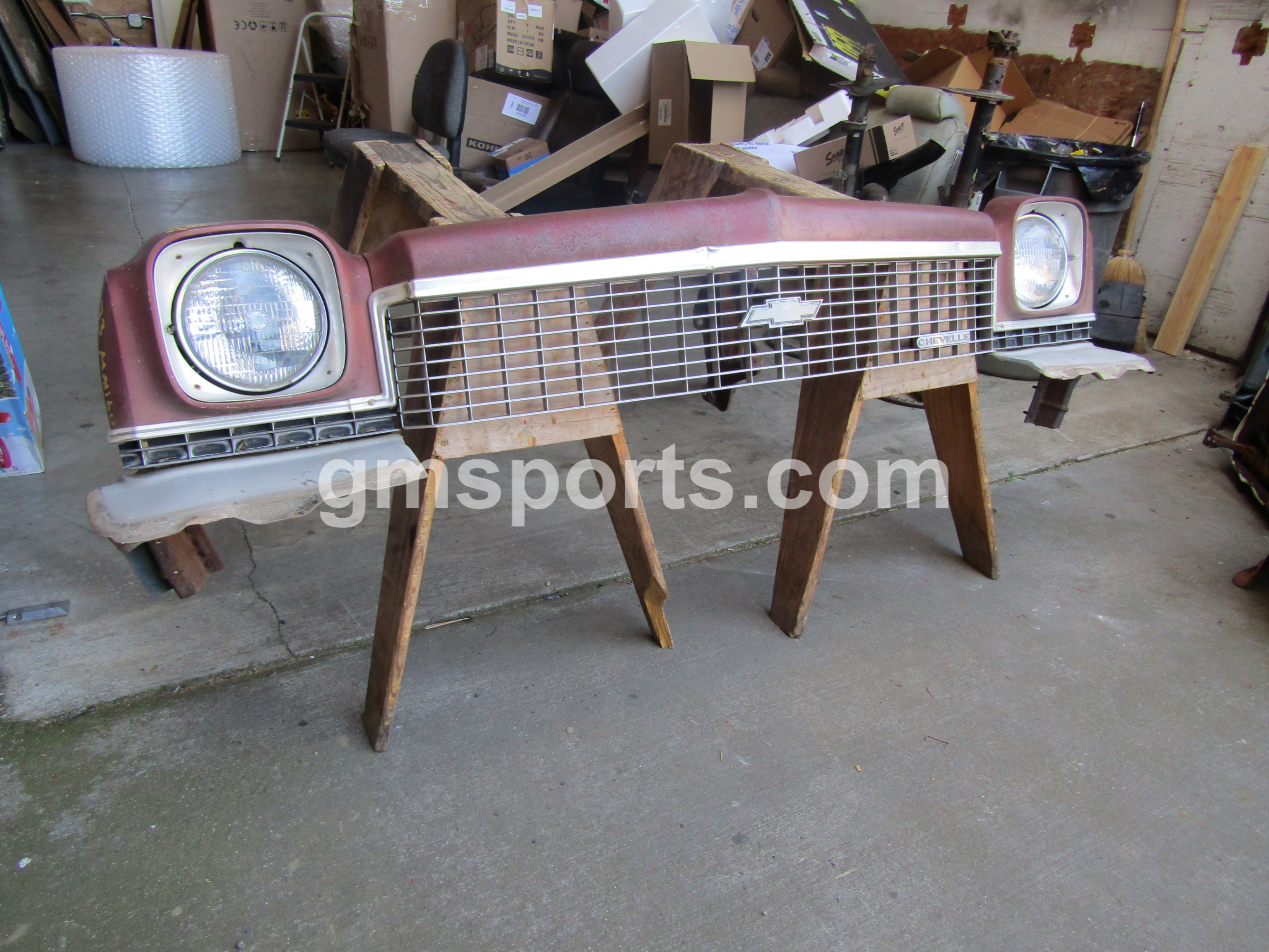 1973,1974,1975,1976,1977, Chevrolet, Chevelle, El Camino, GMC, Sprint, Header, Panel, Assembly, with, Left, and, Right,Fender, Extensions,