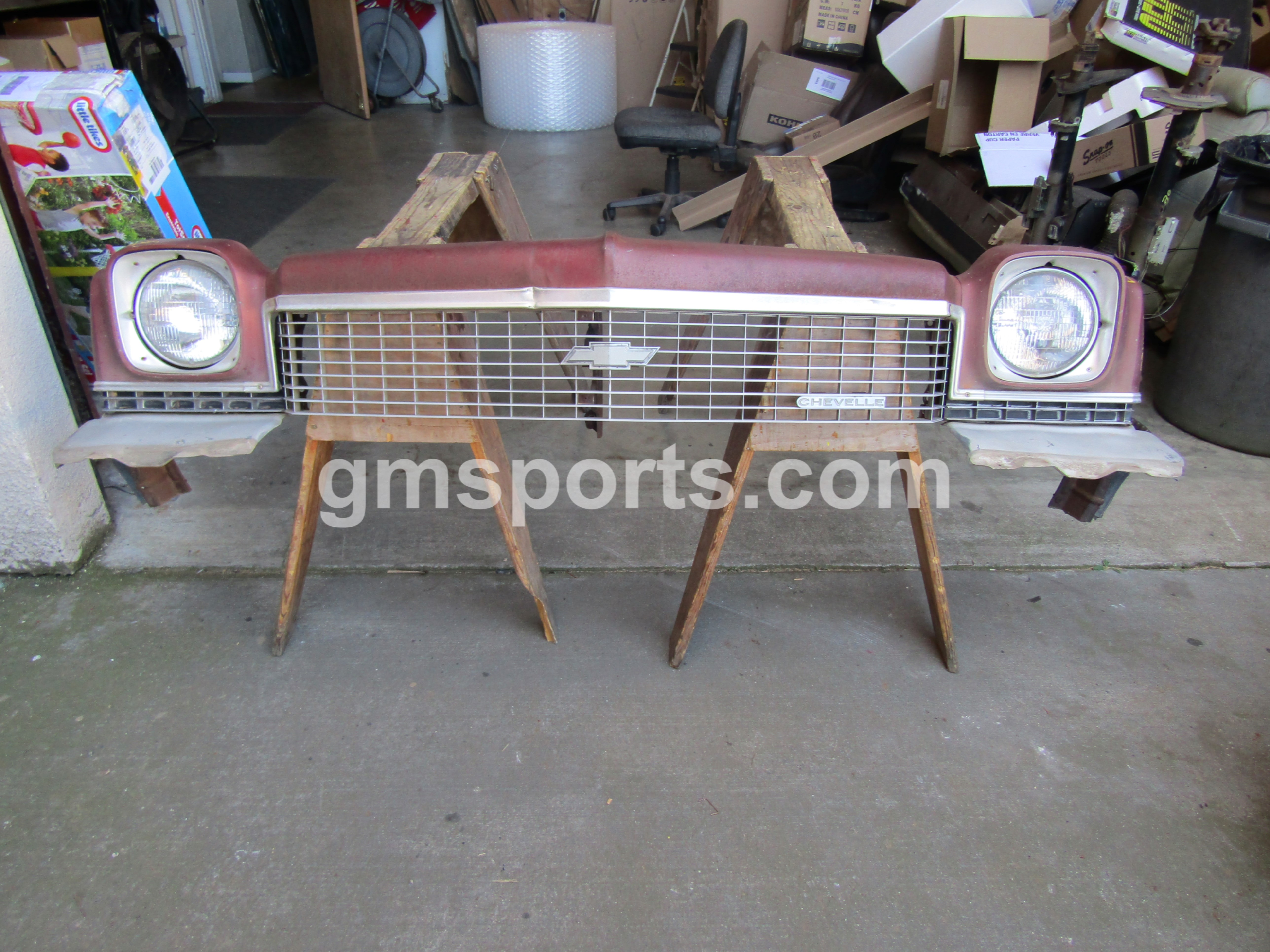 1973,1974,1975,1976,1977, Chevrolet, Chevelle, El Camino, GMC, Sprint, Header, Panel, Assembly, with, Left, and, Right,Fender, Extensions,