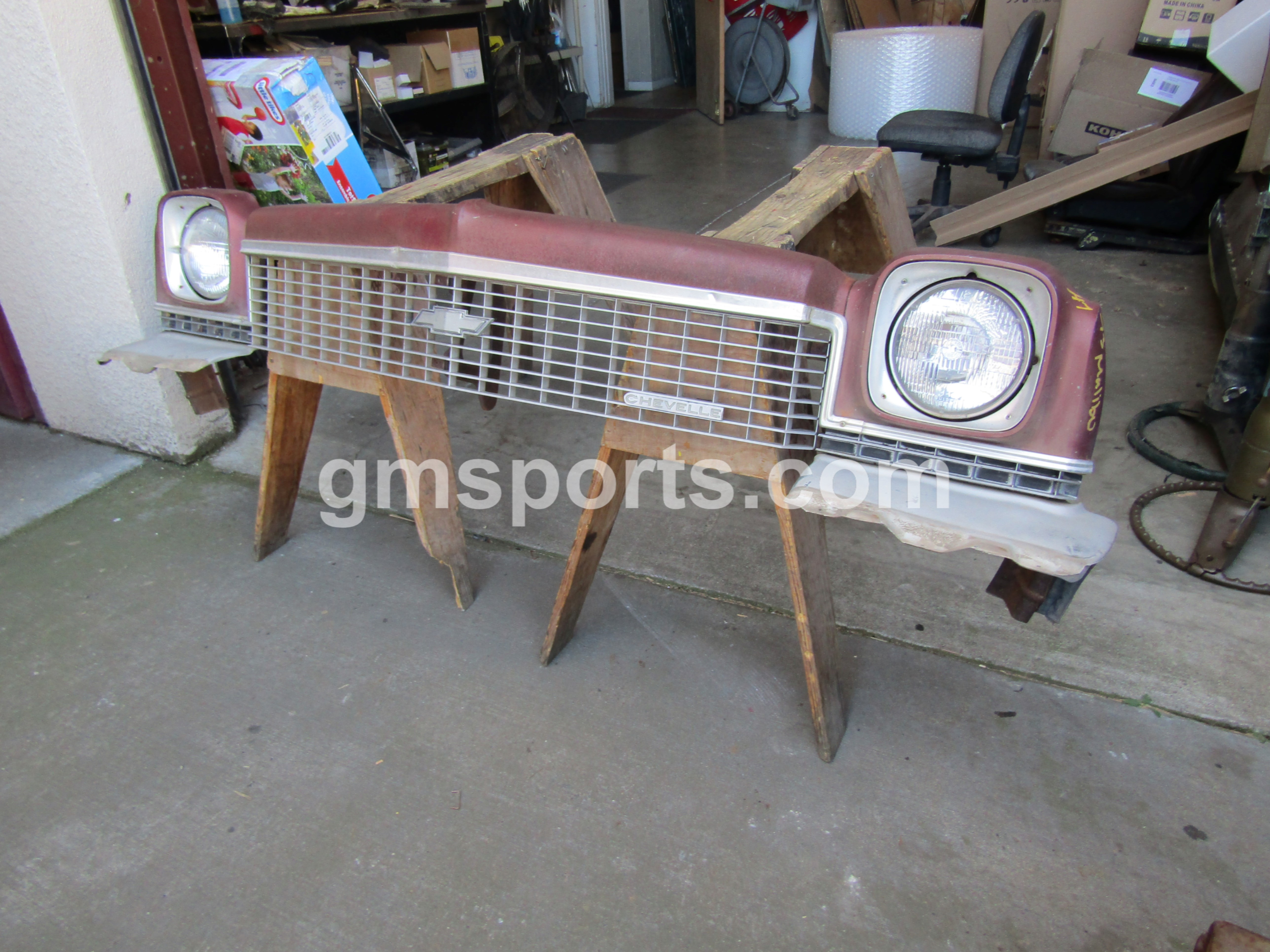 1973,1974,1975,1976,1977, Chevrolet, Chevelle, El Camino, GMC, Sprint, Header, Panel, Assembly, with, Left, and, Right,Fender, Extensions,