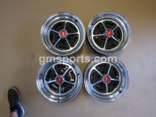 1967, Buick, Skylark, Rally, Wheel, 14, X, 6, Set, of, 4, with, Center, Caps,